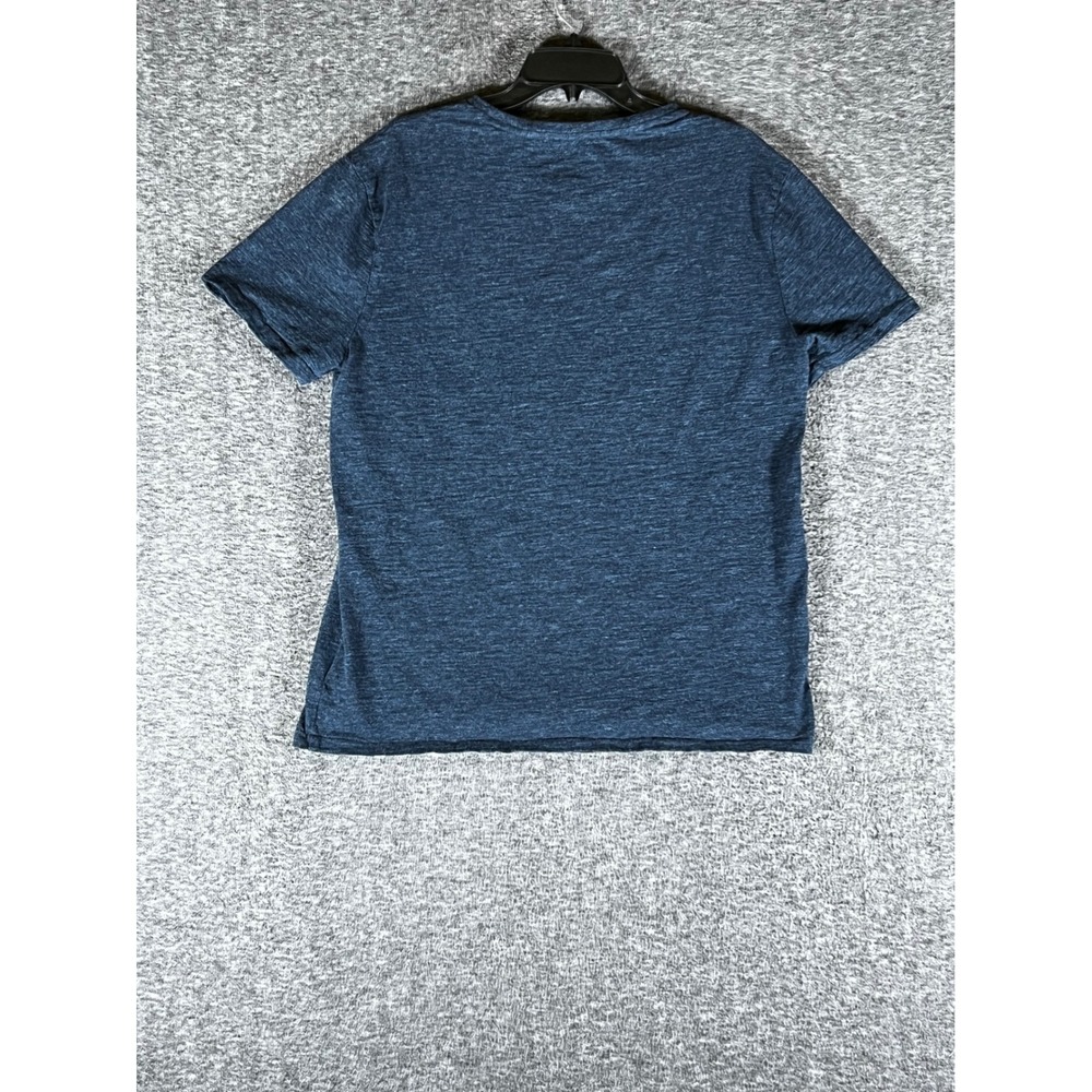 Polo Ralph Lauren Mens Custom Slim Fit T-Shirt Navy Blue Heather Slub Size Large - Picture 2 of 8